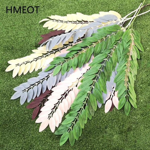 

101cm green plants phoenix tail leaf artificial flower wedding plants wall material fake leaves christmas decor home p props