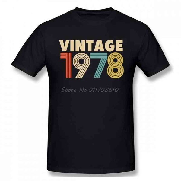 

vintage 1978 men t shirt summer funny oversize o-neck cotton custom short sleeve brand clothing tees harajuku streetwear g1217, White;black