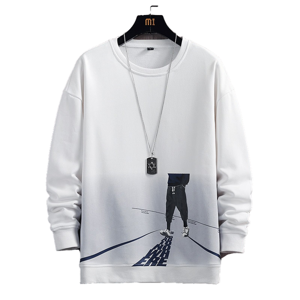 

men's hoodies & sweatshirts high brand fashion harajuku style men sweatshirt autumn casual hand printing male long sleeve, Black