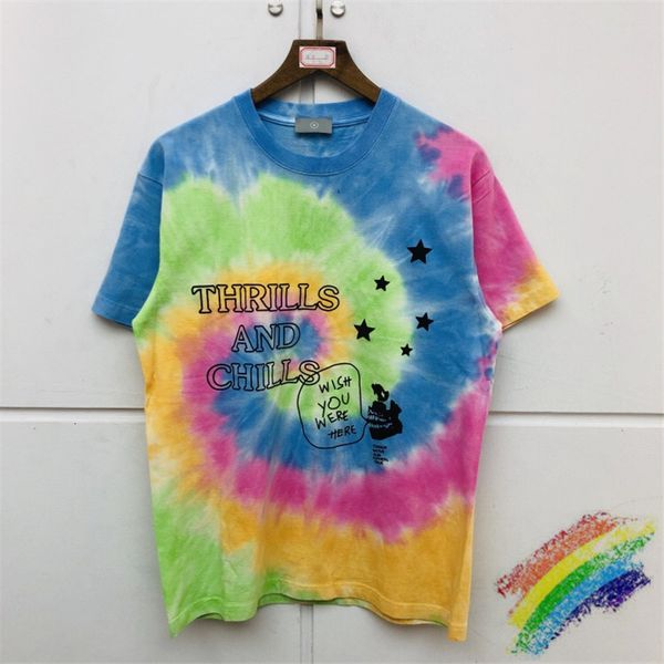 

2021 new ss tie dye travis scott astroworld camisa masculina feminino solto de alta qualidade estilo vero t spvl, White;black