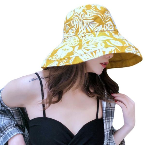 

summer outdoor sports women double-sided bucket hats wide brim sun hat uv protection caps beach fisherman hats, Black;white