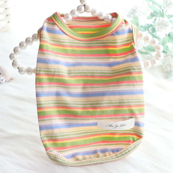 

dog apparel dog clothing spring summer thin cat vest cotton soft base stripe small dog pet 2876