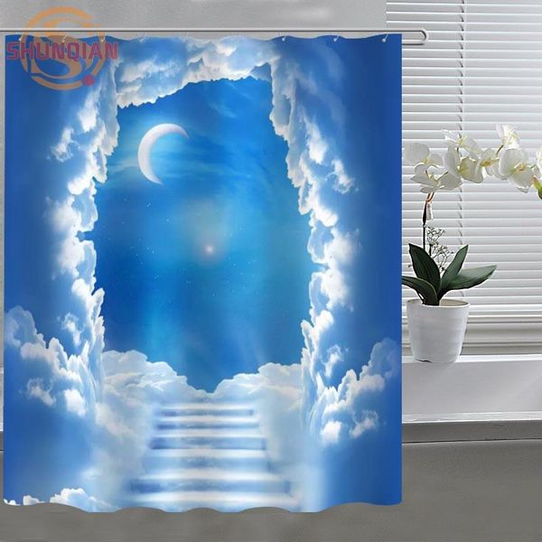 

shower curtains creative ladder victory landscape curtain eco-friendly modern fabric polyester custom home decor h331dc76b