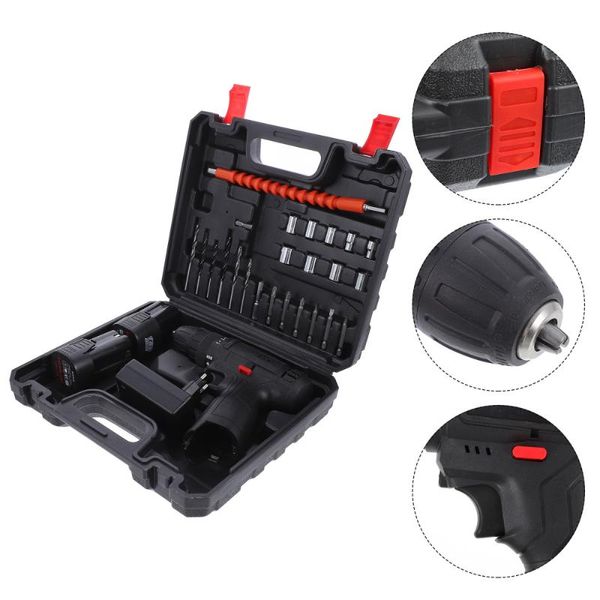 

professiona electric drills 1 set cordless power drill driver tool impact screwdriver (plug)