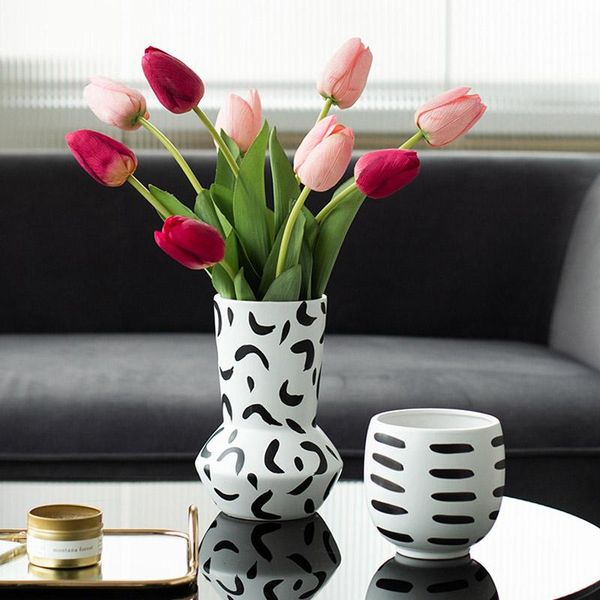 

vases nordic modern spotted vase living room deskdried flower arrangement container home decoration succulent pot