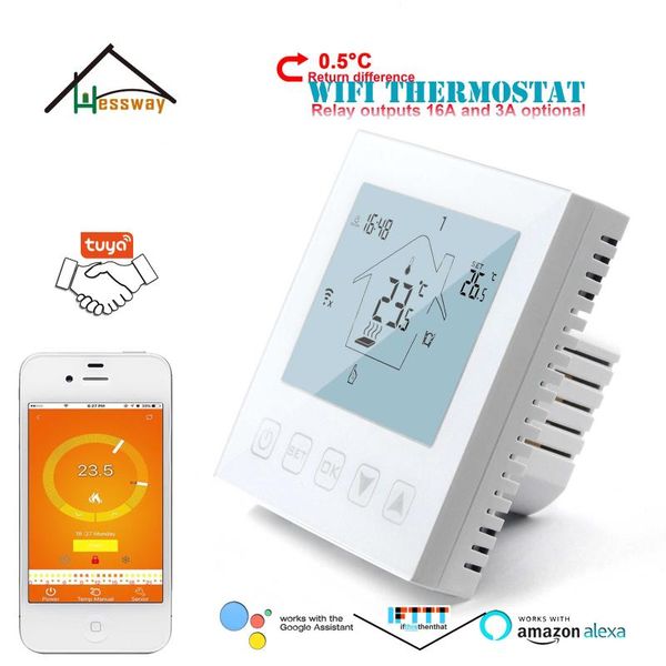

smart home control hessway 0.5°c difference google wifi room thermostat for 16a 3a no nc dry contact relay