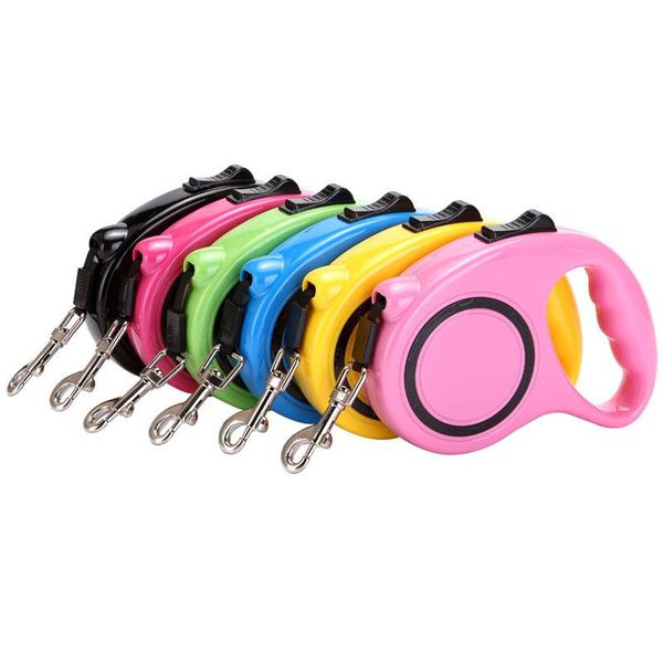 

cat collars & leads the pet leash automatic retractable tractor 3/5 meters round rope flat belt dog with garbage bag