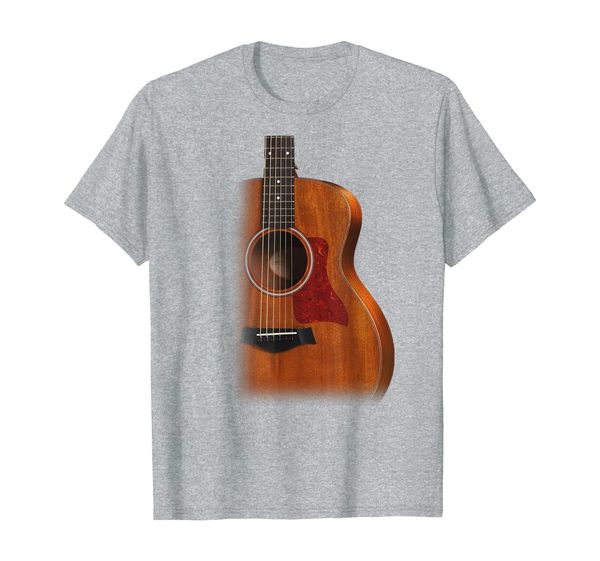 

vintage acoustic guitar t shirt, White;black