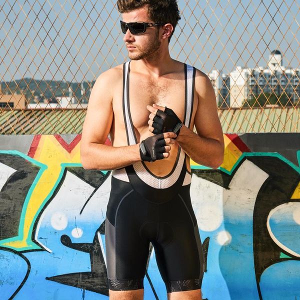 

motorcycle apparel santic men cycling bib shorts summer bicycle riding gel padded bike tights