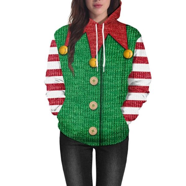 

women's hoodies & sweatshirts women christmas long sleeve animal print hoodie casual strappy hooded sweatshirt blouse womens hoody str, Black