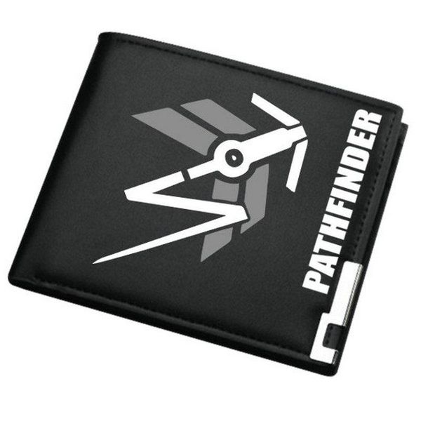 

pathfinder wallet apex legends purse path finder robot game short leather case money notecase change burse card holders, Red;black