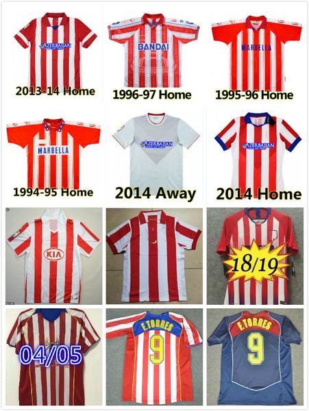 Retro 2003 2004 2005 Hundertjahrfeier FALCAO ARDA COURTOIS Fußballtrikots 1994 1995 1996 1997 10 11 13 14 15 Torres Simeone KIKO CAMINERO Futbol Fußballtrikot Klassisch