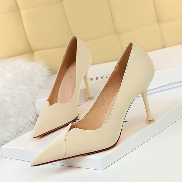 

dress shoes designer women pumps stiletto office fashion 9cm high heels kitten, Black