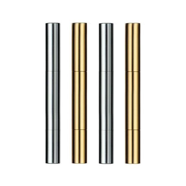 

storage bottles & jars 3ml 50pcs/lot lip tube fashion make up tool golden/sliver gloss portable cosmetic packaging empty aluminum