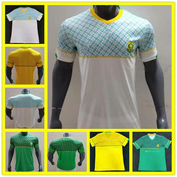 

2020 south soccer jerseys africa home yellow away third white percy tau 20 21 camiseta de fútbol football shirts kit maillot de foot, Black;yellow