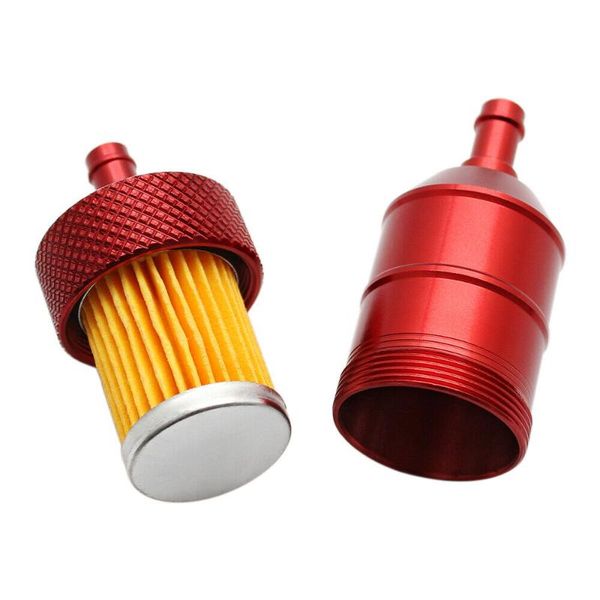 

parts red fuel cleaner filter universal paper accessories 5/16inch motorcycle