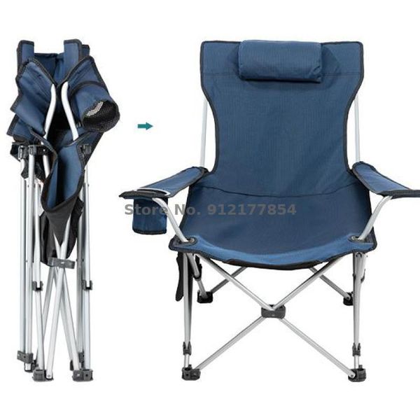 

camp furniture outdoor folding chair portable backrest fishing recliner lunch break bed camping leisure stool sitting on the sand