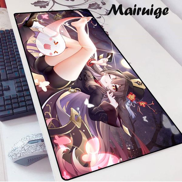

mouse pads & wrist rests genshin impact large pad gaming room accessories kawaii computer keyboard mousepad anime xxl pc lapdesk mat