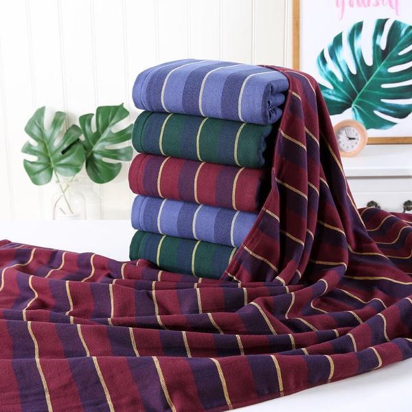 

towel simple striped pure cotton gauze bath towels 3 colors can be selected 70*140cm beach bathroom