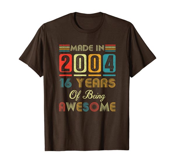 

made in 2004 16 years of being awesome vintage t-shirt, White;black
