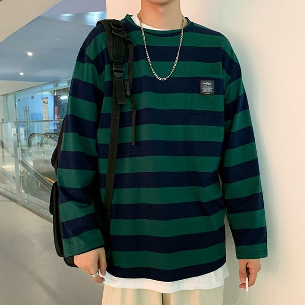 

korean retro simple trend small turtleneck bottoming shirt long sleeve t-shirt, White;black