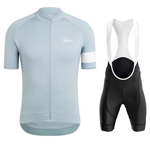 

racing sets 2021 rapha team cycling jersey summer set maillot ropa ciclismo 19d pad men clothing bike suit bicycle bib shorts mtb, Black;blue