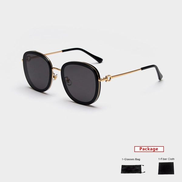 

sunglasses mimiyou grade round oversized women horsebit men retro fashion glasses brand uv400 eyeglasses shades, White;black