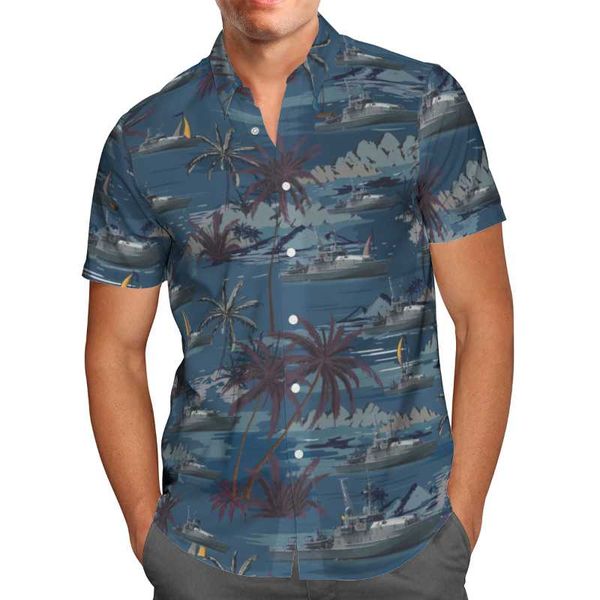 

men's casual shirts warship 3d print breathable hawaiian beach shirt summer fashion short sleeve lapel streetwear oversized 5xl ropa, White;black