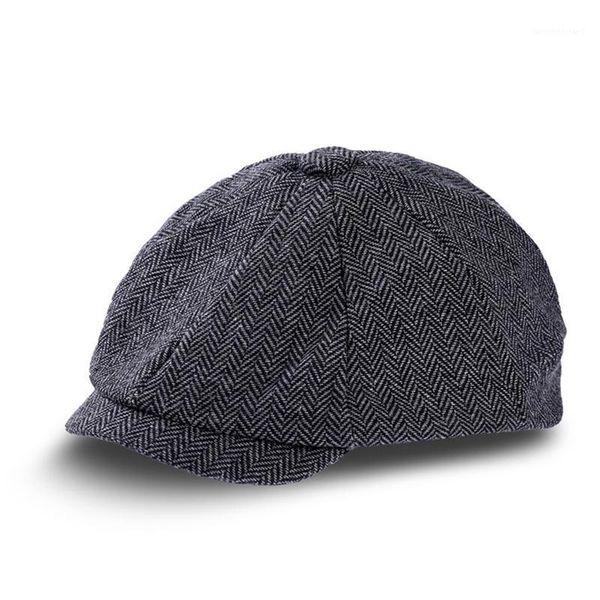 Boinas de grande tamanho de espinha de penhor de aranho de leite masculino Gentlemen Retro Sboy Caps Casual Capfetes planos Mulheres Cap octogonal Boinas para hombres