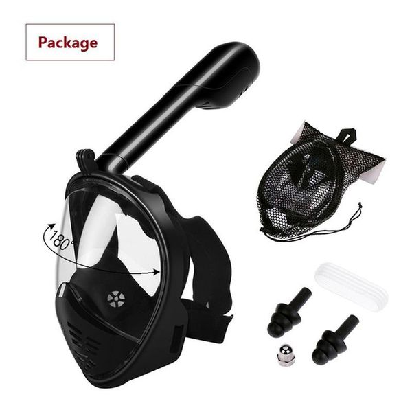 

swimming kids 360 degree rotate full face 180 view anti fog snorkeling mask set for underwater training