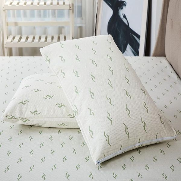 

pillow case bamboo fiber air layer pillowcase waterproof and machine washable bedroom neck bedding down core frosted thickened