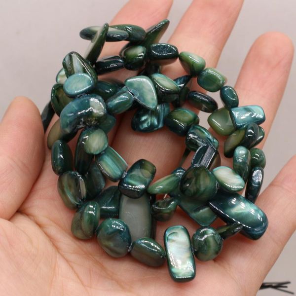 

other selling natural shell irregular rectangular dark green beaded diy for making jewelry accessories 8x15-10x20mm-80 cm