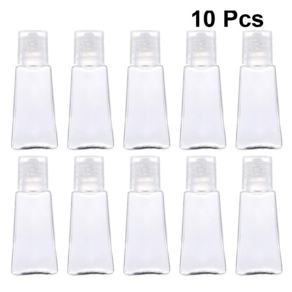 

storage bottles & jars 10pcs 30ml trapezoidal empty hand sanitizer refillable container transparent bottle