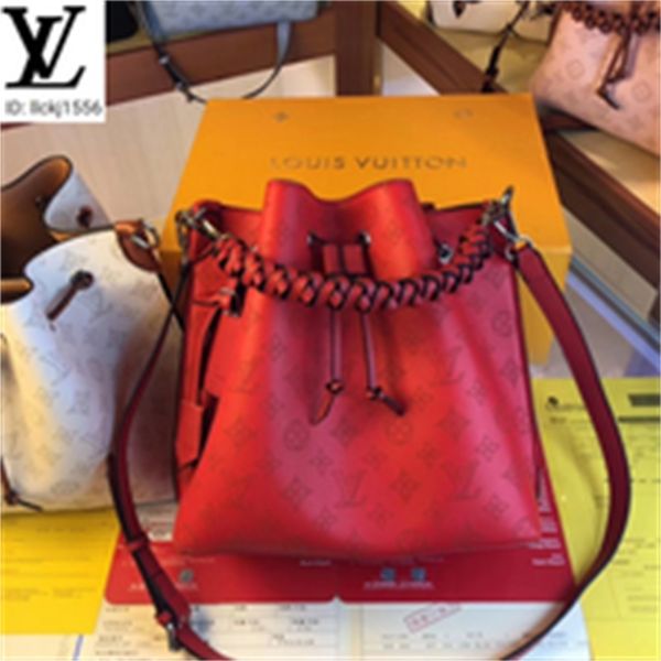 

leather bags cross m55800 red perforated brand bucket bag women handbags iconic designer handles shoulder bags totes luxury xl5j body ba, Red;black