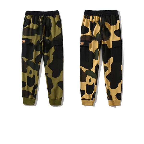

20ss mens pants high street pants for women sport pants reflective sweatpants casual mens hip hop camo streetwear camo high-quality with box, Black