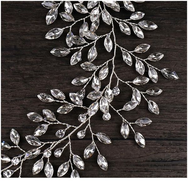 

ailibride rhinestone crystal headband wedding hair vine headband bridal headpiece bride hair jewelry wedding hair ac qylmga, Silver
