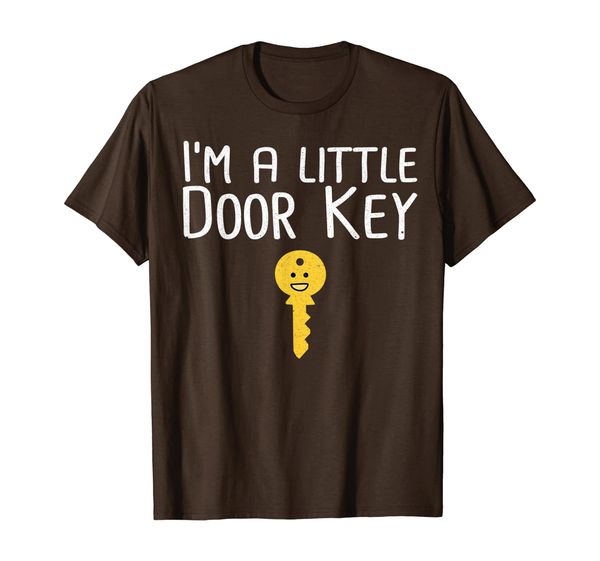 

i'm a little door key corny joke dorky cheesy saying gift t-shirt, White;black