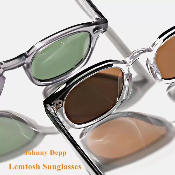 

sunglasses johnny depp lemtosh men polarized vintage round imported acetate sun glasses women prescription eyewear oculos, White;black