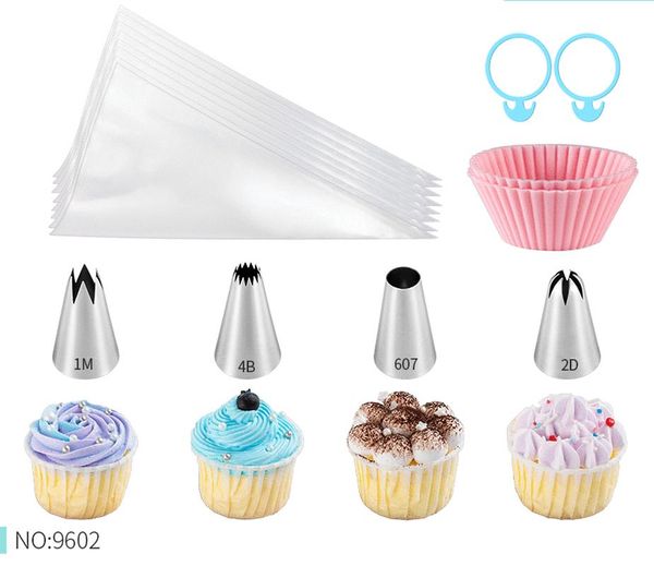 

baking & pastry tools 16pcs cake decorating pipe icing nozzles supplies stainless steel dessert decoration kitchen accessories