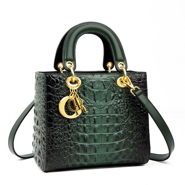 

women's bag 2021 new crocodile pattern diana women's hand fashion one shoulder messenger
