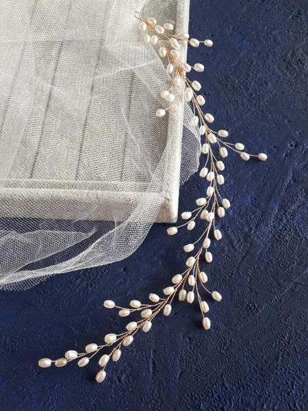 

headpieces silver golden women pearl hair vine chic girls party ornaments bridesmaid gift tiara headband wedding bridal accessories