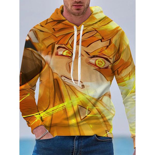 

animated blood pattern men is a 3d printed hoodie visual impact party punk goth round neck american sweater hoodie, Black