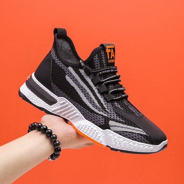 

sports new sneakers men's 2021 spring and women's casual breathable woven shoes, Black