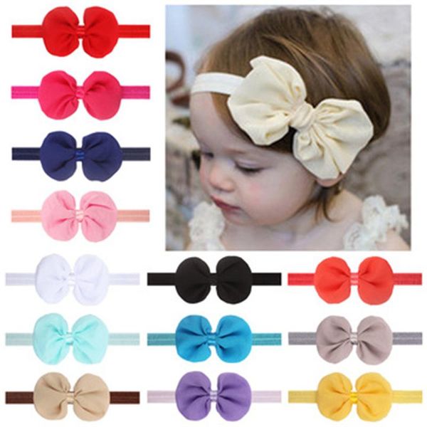 

hair accessories baby headband ribbon handmade toddler infant kids girl born bowknot bandage turban tiara, Slivery;white