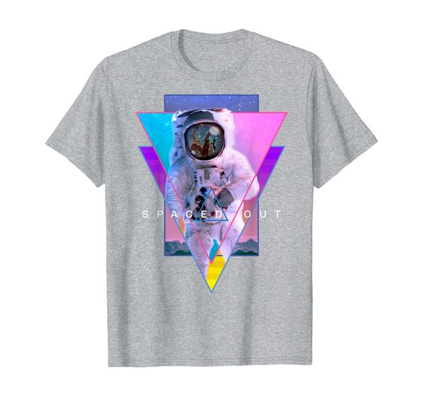 

astronaut spaced out aesthetic vaporwave outer space art t-shirt, White;black