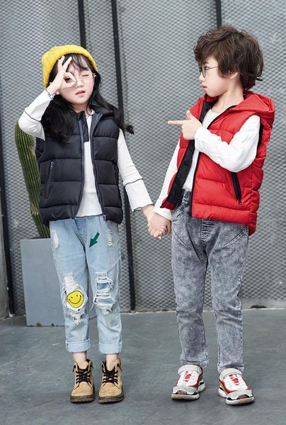 

waistcoat girl boys gilet kids cotton vest thick children winter clothes warm vests girls hooded bodywarmer, Camo