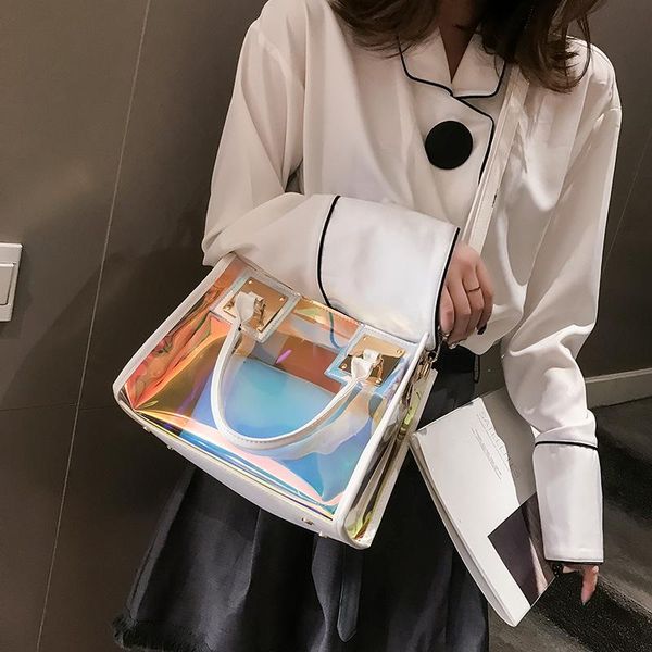 

cross body 2021 fashion collocation portable women's bag, laser picture-in-the-mother one-shoulder diagonal bag purses and handbags