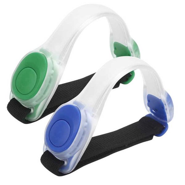 

elbow & knee pads adjustable led luminous night running armband bracelet reflective safety belt outdoor sports arm bands, Black;gray