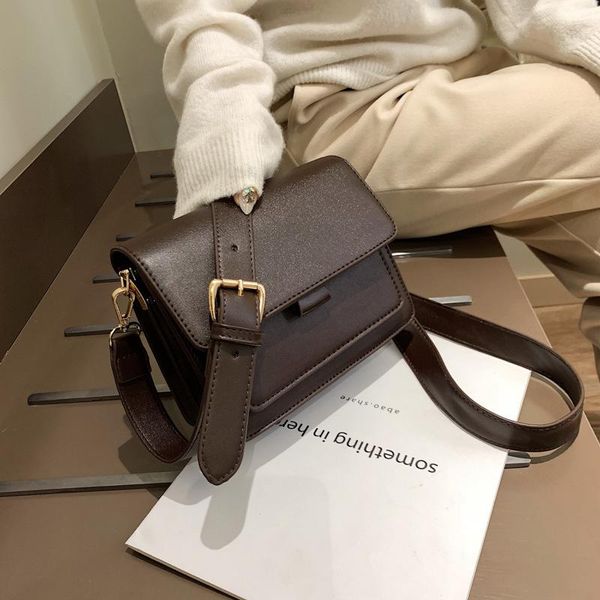 

shoulder bags 2021 womens fashion solid color simple messenger bag small square luxury handbags women designer