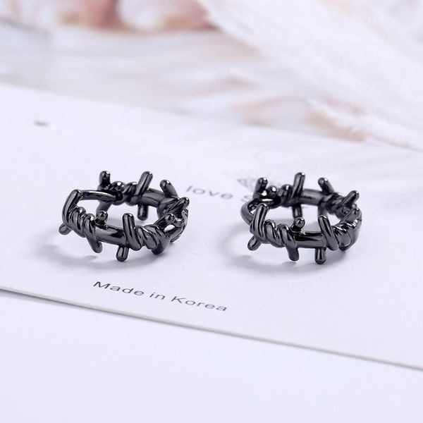 

hoop & huggie geometric earrings female japanese and korean style fashion temperament personality trend small jewelry, Golden;silver